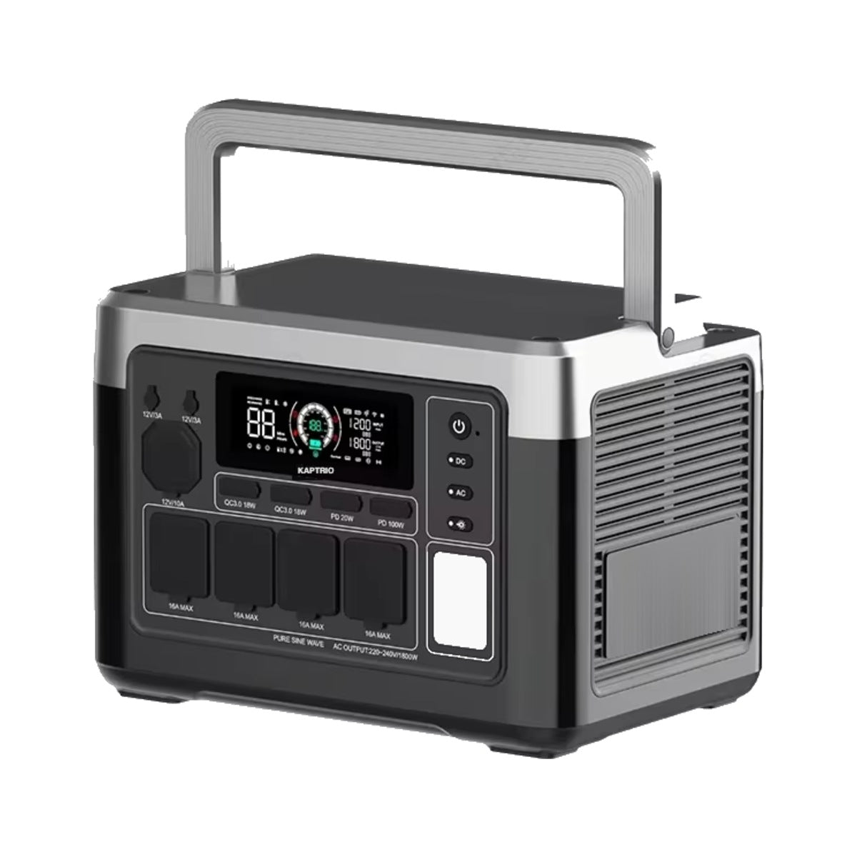 Station électrique Kaptrio Power 1000 avec poignée, vue de trois quarts