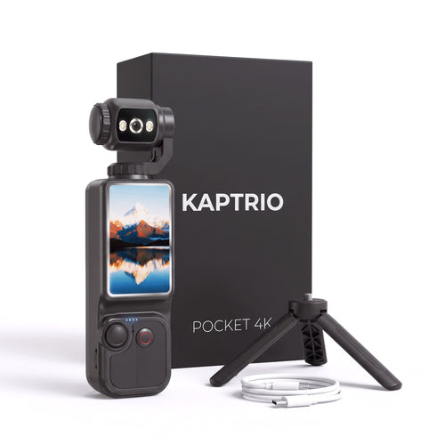 Kaptrio Pocket 4K Noir et sa boîte